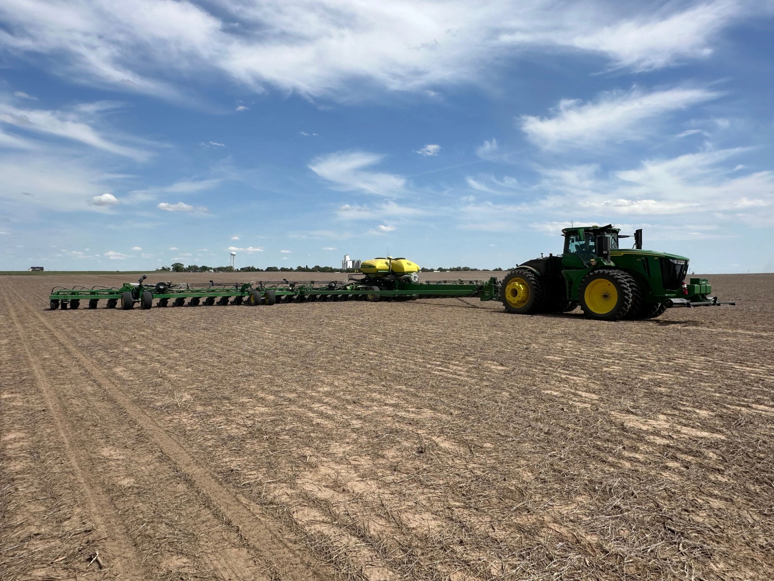 Southwest Family Farms field operations at sunset