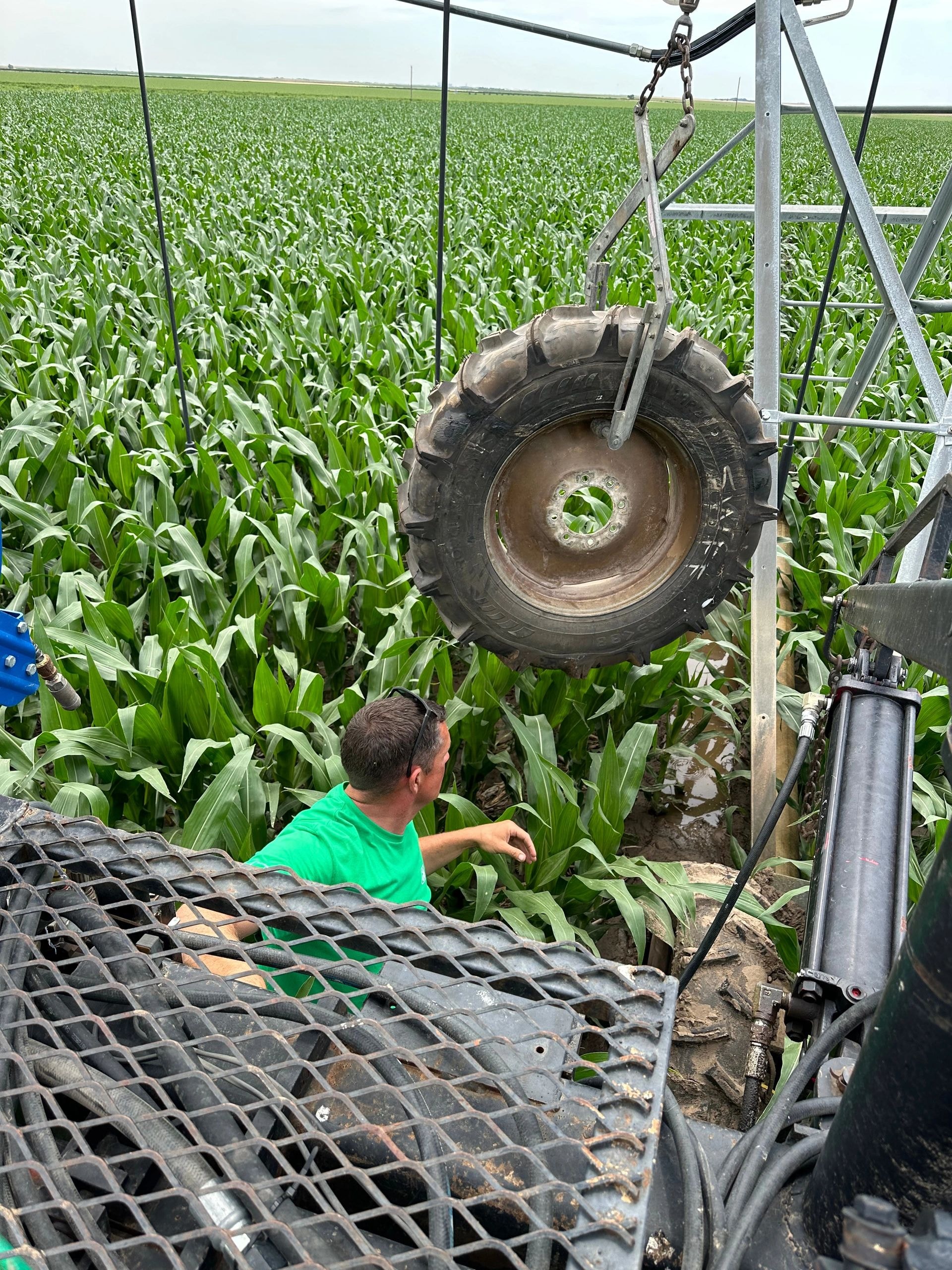 Farm equipment in field at Southwest Family Farms